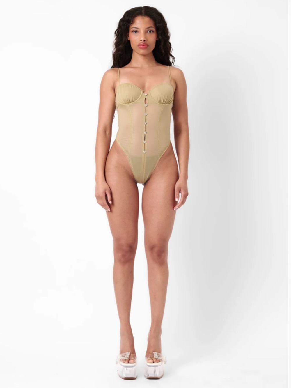 Poster Girl - VIXXEN BODYSUIT TAUPE